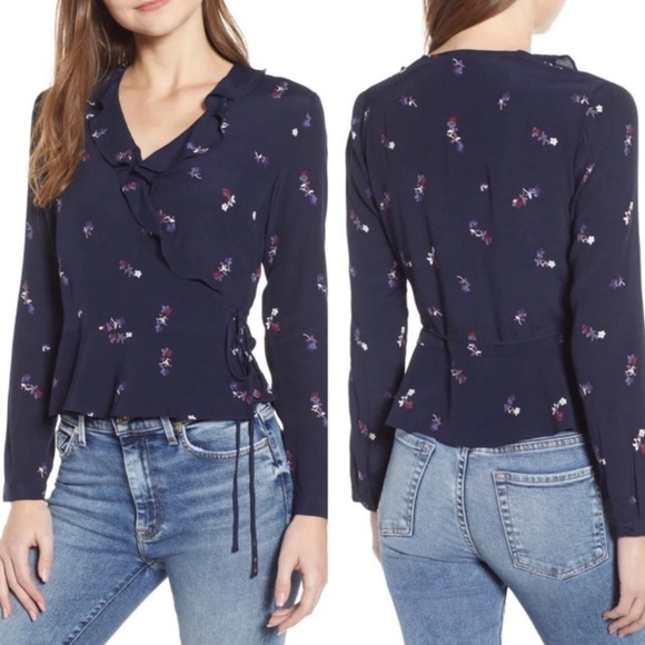 [Rails] Simone Floral Ruffle Wrap Blouse - Picture 7 of 8